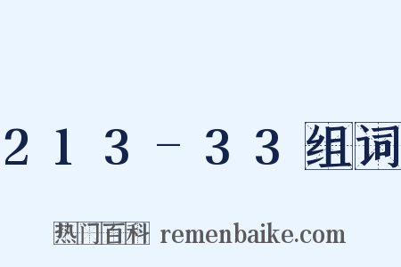 213-33组词是什么意思的图片